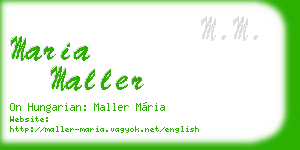 maria maller business card